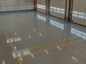 Durable industrial floor coating, perfect for heavy-duty use. Ideal Industrial Floor Solutions.